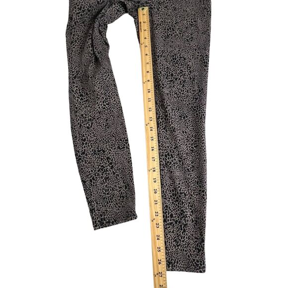 Spanx Womens High Rise Black Tan Animal Print Pull On Jean-ish Ankle Jeans Small - Picture 6 of 8